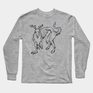 Inktober Wendigo Cryptid Long Sleeve T-Shirt